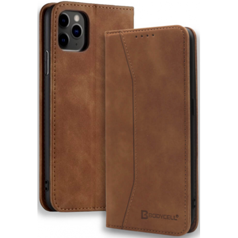 Bodycell Θήκη - Πορτοφόλι Apple iPhone 12 / 12 Pro - Brown (5206015055379)