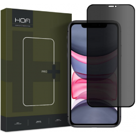 Hofi Anti Spy Pro+ Tempered Glass Privacy - Full Face Αντιχαρακτικό Γυαλί Προστασίας Απορρήτου Οθόνης - Apple iPhone 11 / XR - Black (9490713933459)