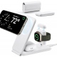 ESR HaloLock 3-in-1 Travel Wireless Charging Set - Σετ Αναδιπλούμενη Φορητή Μαγνητική Βάση Ασύρματης Φόρτισης MagSafe για Apple iPhone / AirPods / Αποσπώμενο Μαγνητικό Φορτιστή Type-C για Apple Watch - Θήκη Μεταφοράς - 7.5W - White (4894240189207)