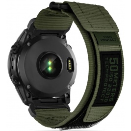 Tech-Protect Λουράκι Scout Pro - Garmin Fenix 5 / 6 / 6 Pro / 7 - Military Green (5906203690923)