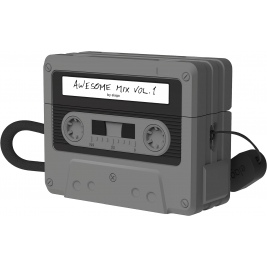 Elago Cassette Tape Case - Θήκη Σιλικόνης με Λουράκι Χειρός για Apple AirPods Pro 2nd Gen - Black (EAPP2TAPE-BK+STR-BK)