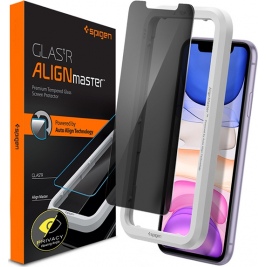 Spigen GLAS.tR ALIGNmaster Privacy - Αντιχαρακτικό Γυάλινο Screen Protector iPhone 11 (AGL00103)