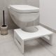 Navaris Toilet Stool - Βοηθητικό Εργονομικό Αντιολισθητικό Σκαμπό Τουαλέτας / Μπάνιου από Μπαμπού - White (56084.02)