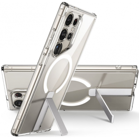 Διάφανη Ανθεκτική MagSafe Σκληρή Θήκη με Kickstand - Samsung Galaxy S24 Ultra - ESR Boost Flickstand HaloLock Case - Clear (4894240189887)