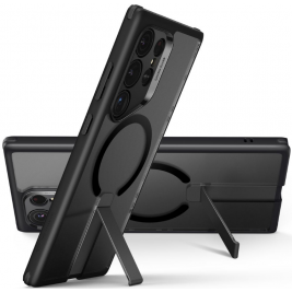 Ημιδιάφανη Ανθεκτική MagSafe Σκληρή Θήκη με Kickstand - Samsung Galaxy S24 Ultra - ESR Boost Flickstand HaloLock Case - Frosted Black (4894240189894)