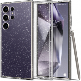 Θήκη Σιλικόνης - Samsung Galaxy S24 Ultra - Spigen Liquid Crystal Glitter - Crystal Quartz (ACS07285)