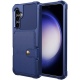 HappyCase 3 σε 1 - Θήκη Σιλικόνης με Ενσωματωμένο PU Πορτοφόλι - Samsung Galaxy S23 FE - Dark Blue (8719246421389)