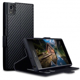 Terrapin Θήκη Πορτοφόλι Sony Xperia XA1 Plus - Black Carbon Fibre (117-005-557)