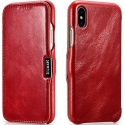 iCarer Vintage Series Side-Open Δερμάτινη Θήκη iPhone XS Max - Red (RI904-RD)