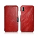 iCarer Vintage Series Side-Open Δερμάτινη Θήκη iPhone XS Max - Red (RI904-RD)