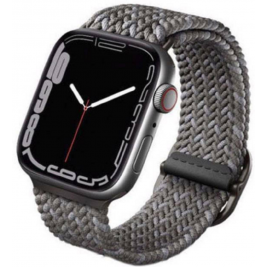 Uniq Aspen Braided Band - Premium Πλεκτό Λουράκι Apple Watch Ultra2/Ultra1/SE/9/8/7/6/5/4 (49/45/44mm) - Pebble Grey (UNIQ-45MM-ASPDEPGRY)