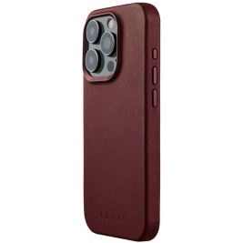 MUJJO Full Leather Case - Δερμάτινη Θήκη MagSafe - Apple iPhone 15 Pro - Burgundy (MUJJO-CL-039-BN)