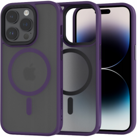 Spacecase Hybrid MagSafe - Σκληρή Ημιδιάφανη Θήκη MagSafe - Apple iPhone 14 Pro - Purple (5905719103026)