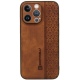 Bodycell Pattern Leather - Σκληρή Θήκη Apple iPhone 14 Pro - Brown (5206015068621)