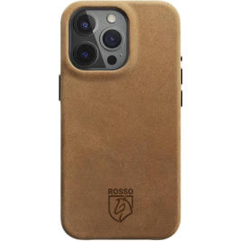 Rosso Elite Back Cover - Δερμάτινη Θήκη MagSafe - Apple iPhone 15 Pro - Light Brown (8719246442049)