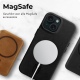 Rosso Elite Back Cover - Δερμάτινη Θήκη MagSafe - Apple iPhone 15 - Black (8719246442087)