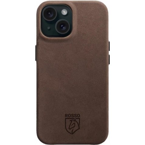 Rosso Elite Back Cover - Δερμάτινη Θήκη MagSafe - Apple iPhone 15 - Brown (8719246442063)