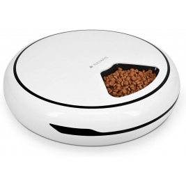 Navaris Automatic Pet Food Dispenser - Αυτόματη Ταΐστρα Φαγητού με Χρονοδιακόπτη για Κατοικίδια - White (51148.02)