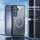 Premium Ημιδιάφανη MagSafe Σκληρή Θήκη - Samsung Galaxy S24 - DuxDucis Aimo MagSafe Series - Black (6934913022771)