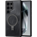 Premium Ημιδιάφανη MagSafe Σκληρή Θήκη με Kickstand - Samsung Galaxy S24 Ultra - DuxDucis Aimo MagSafe Magnetic Stand - Black (6934913020883)