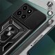 Ανθεκτική Θήκη με Κάλυμμα για την Κάμερα - Μεταλλικό Ring Holder - Xiaomi 14 - Bodycell Armor Slide - Black (5206015072741)