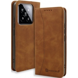 Θήκη Πορτοφόλι - Xiaomi 14 - Bodycell Book Case - Brown (5206015073311)
