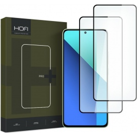 Full Face Αντιχαρακτικό Γυαλί Οθόνης - Xiaomi Redmi Note 13 4G - Hofi Premium Pro+ Tempered Glass - 2 Τεμάχια - Black (5906302300532)