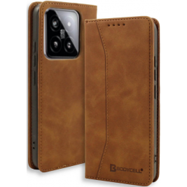 Θήκη Πορτοφόλι - Xiaomi 14 Pro - Bodycell Book Case - Brown (5206015073342)