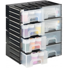 Navaris Interlocking Parts Storage Drawer Cabinets - Συρταριέρα Οργάνωσης και Αποθήκευσης Εργαλείων - 15 x 12.9 x 7.3 cm - Large - 8 Θέσεων (61952.04)