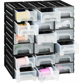 Navaris Interlocking Parts Storage Drawer Cabinets - Συρταριέρα Οργάνωσης και Αποθήκευσης Εργαλείων - 15 x 8.6 x 4.9 cm - Standard - 18 Θέσεων (61952.01)