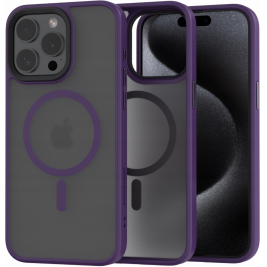 Spacecase Hybrid MagSafe - Σκληρή Ημιδιάφανη Θήκη MagSafe - Apple iPhone 15 Pro Max - Purple (5905719103262)