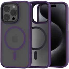 Spacecase Hybrid MagSafe - Σκληρή Ημιδιάφανη Θήκη MagSafe - Apple iPhone 15 Pro - Purple (5905719103224)
