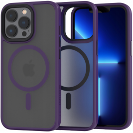 Spacecase Hybrid MagSafe - Σκληρή Ημιδιάφανη Θήκη MagSafe - Apple iPhone 13 Pro - Purple (5905719102883)