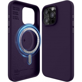 Elago Magnetic Silicone Case - Premium MagSafe Θήκη Σιλικόνης - Apple iPhone 15 Pro Max - Deep Purple (ES15MSSC67PRO-DPU)