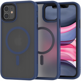 Spacecase Hybrid MagSafe - Σκληρή Ημιδιάφανη Θήκη MagSafe - Apple iPhone 11 - Dark Blue (5905719103323)
