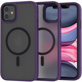 Spacecase Hybrid MagSafe - Σκληρή Ημιδιάφανη Θήκη MagSafe - Apple iPhone 11 - Purple (5905719103347)