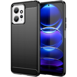 Spacecase Carbon - Θήκη Σιλικόνης - Xiaomi Redmi Note 12 4G - Black (5905123490507)