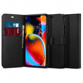 Spigen Wallet S - Θήκη-Πορτοφόλι iPhone 11 - Black (076CS27197)