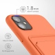 KWmobile Θήκη Σιλικόνης με Υποδοχή για Κάρτα - Apple iPhone 11 - Orange (55114.29)