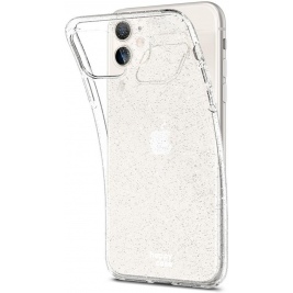 HappyCase Διάφανη Θήκη Σιλικόνης Apple iPhone 11 - Glitter Print (8719246323287)