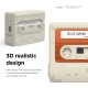 Elago Cassette Tape Case - Θήκη Σιλικόνης με Λουράκι Χειρός για Apple AirPods Pro 2nd Gen - Classic White (EAPP2TAPE-CWHRD+STR-IV)