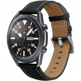 Spacecase Leather Strap - Universal Δερμάτινο Λουράκι για Smartwatches (22mm) - Black (5903943243808)