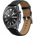 Spacecase Leather Strap - Universal Δερμάτινο Λουράκι για Smartwatches (20mm) - Black (5903943243754)