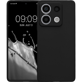 Θήκη Σιλικόνης με Πλαίσιο Κάμερας - Xiaomi Redmi Note 13 5G - KWmobile TPU Case with Camera Lens Protector - Black Matte (KWM000020LK001C)