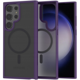 Spacecase Hybrid MagSafe - Σκληρή Ημιδιάφανη Θήκη MagSafe - Samsung Galaxy S23 Ultra - Purple (5905719103439)
