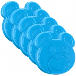 Navaris Slim Ice Packs for Lunch Boxes - Επαναχρησιμοποιούμενες Παγοκύστες για Δοχείο Φαγητού - 5 Τεμάχια - Blue Bear (48099.01)