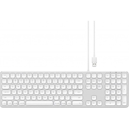 Satechi Aluminum Wired Keyboard για Mac - Ενσύρματο Πληκτρολόγιο Αλουμινίου - Silver (ST-AMWKS)