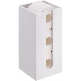 Navaris Bamboo Toilet Paper Roll Holder - Χαρτοθήκη Δαπέδου από Μπαμπού - 15 x 15 x 33 cm - White (54643.01.02)