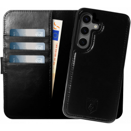 Δερμάτινη MagSafe Θήκη / Πορτοφόλι - Samsung Galaxy S24 - Rosso Elite - Black (8719246426698)