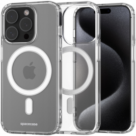 Spacecase Clear MagSafe - Σκληρή Διάφανη Θήκη MagSafe - Apple iPhone 15 Pro - Transparent (5905719103293)
